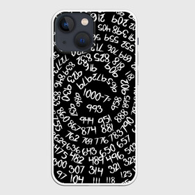 Чехол для iPhone 13 mini с принтом 1000 7 в Новосибирске,  |  | Тематика изображения на принте: anime | ken kaneki | manga | tokyo ghoul | аниме | арифметика | канеки | кен | манга | математика | минус | пример | семь | токийский гуль | тысяча
