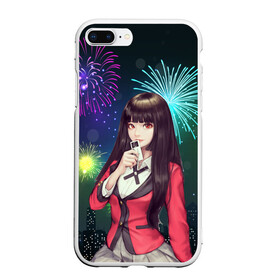 Чехол для iPhone 7Plus/8 Plus матовый с принтом Anime Girl в Новосибирске, Силикон | Область печати: задняя сторона чехла, без боковых панелей | kakegurui | аниме | арт | безумный азарт | графика