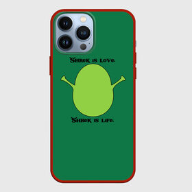 Чехол для iPhone 13 Pro Max с принтом Shrek is love, Shrek is life в Новосибирске,  |  | donkey | fiona | gonna | is | life | love | me | once | roll | shrek | somebody | the | told | world | артур | в | гарольд | дракон | жизнь | кот | лорд | любовь | мем | мерлин | огр | осел | пиноккио | пряник | сапогах | фаркуад | фиона | чарм