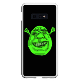 Чехол для Samsung S10E с принтом Shreks Face в Новосибирске, Силикон | Область печати: задняя сторона чехла, без боковых панелей | donkey | fiona | gonna | is | life | love | me | once | roll | shrek | somebody | the | told | world | артур | в | гарольд | дракон | жизнь | кот | лорд | любовь | мем | мерлин | огр | осел | пиноккио | пряник | сапогах | фаркуад | фиона | чарм