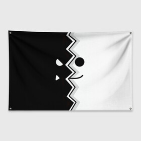Флаг-баннер с принтом Geometry Dash | Fondo в Новосибирске, 100% полиэстер | размер 67 х 109 см, плотность ткани — 95 г/м2; по краям флага есть четыре люверса для крепления | dash | fondo | geometry | геометри | геометридаш | даш