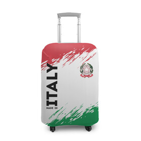 Чехол для чемодана 3D с принтом MADE IN ITALY в Новосибирске, 86% полиэфир, 14% спандекс | двустороннее нанесение принта, прорези для ручек и колес | italy | made in italy | герб италии | герб италия | италия | италия герб | италия флаг | италия форма | италия футбол | сделано в италии | флаг италии | флаг италия | форма италии | форма италия