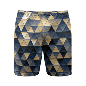 Мужские шорты спортивные с принтом MOZZY в Новосибирске,  |  | abstract | абстракция | геометрия | мозаика | треугольники
