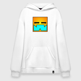 Худи SuperOversize хлопок с принтом Geometry Dash RobTop (Z) в Новосибирске, 70% хлопок, 30% полиэстер, мягкий начес внутри | карман-кенгуру, эластичная резинка на манжетах и по нижней кромке, двухслойный капюшон
 | 2d | arcade | game | geometry dash | meltdown | robtop | аркада | геометрический тире | раннер