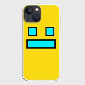 Чехол для iPhone 13 mini с принтом Geometry Dash Smile в Новосибирске,  |  | Тематика изображения на принте: 2d | dash | demon | demons | devil | game | games | geometry | pixel | pixels | skull | smile | геометрия | демон | дьявол | игра | пикслели | платформер | смайл | смайлик | улыбка | череп