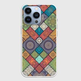 Чехол для iPhone 13 Pro с принтом ЛОСКУТНАЯ ВЫШИВКА в Новосибирске,  |  | color | flowers | pattern | texture | восточный | летний | лоскуты | мозаика | разноцветные | текстуры | узор | цветы | яркий