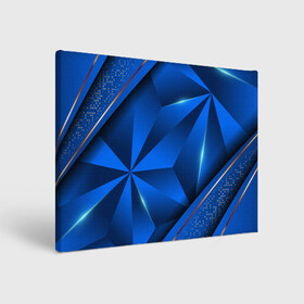 Холст прямоугольный с принтом 3D абстрактные фигуры BLUE в Новосибирске, 100% ПВХ |  | 3d | 3д | luxury | versace | vip | абстракция | блеск | блестки | версаче | вип | паттерн | роскошь | соты | текстуры