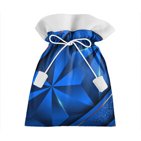 Подарочный 3D мешок с принтом 3D абстрактные фигуры BLUE в Новосибирске, 100% полиэстер | Размер: 29*39 см | 3d | 3д | luxury | versace | vip | абстракция | блеск | блестки | версаче | вип | паттерн | роскошь | соты | текстуры