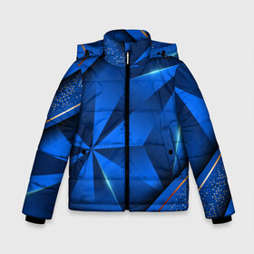 Зимняя куртка для мальчиков 3D с принтом 3D абстрактные фигуры BLUE в Новосибирске, ткань верха — 100% полиэстер; подклад — 100% полиэстер, утеплитель — 100% полиэстер | длина ниже бедра, удлиненная спинка, воротник стойка и отстегивающийся капюшон. Есть боковые карманы с листочкой на кнопках, утяжки по низу изделия и внутренний карман на молнии. 

Предусмотрены светоотражающий принт на спинке, радужный светоотражающий элемент на пуллере молнии и на резинке для утяжки | 3d | 3д | luxury | versace | vip | абстракция | блеск | блестки | версаче | вип | паттерн | роскошь | соты | текстуры