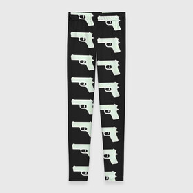 Леггинсы 3D с принтом Пистолеты в Новосибирске, 80% полиэстер, 20% эластан | Эластичный пояс, зауженные к низу, низкая посадка | 228 | баста | белый пистолет | ноггано | огонь | оружие | пистолет | пистолеты | пуля | реп | репчик | ствол | стволы | чёрный пистолет