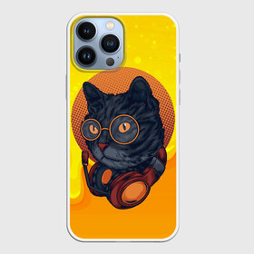 Чехол для iPhone 13 Pro Max с принтом D.j Cat Кот диджей в Новосибирске,  |  | диджей | кот | кот диджей | котенок | котик | кошка | музыка | музыкант | наушники | техно | электроника