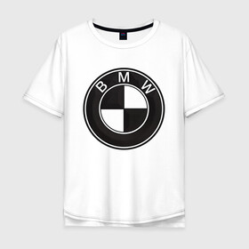 Мужская футболка хлопок Oversize с принтом BMW LOGO CARBON в Новосибирске, 100% хлопок | свободный крой, круглый ворот, “спинка” длиннее передней части | Тематика изображения на принте: bmw | абстракция | авто | автомобиль | бмв | карбон | лого | логотип | машина | скорость