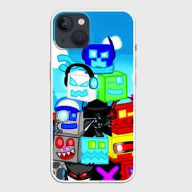 Чехол для iPhone 13 с принтом GEOMETRY DASH   ГЕОМЕТРИ ДАШ в Новосибирске,  |  | 2d игра | android game. | geometry dash | mobile game | robtop | андроид игра | геометри даш | кубики | кубы | мобильная игра | неон