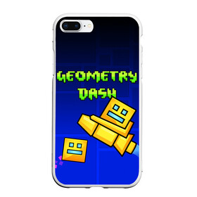 Чехол для iPhone 7Plus/8 Plus матовый с принтом GEOMETRY DASH / ГЕОМЕТРИ ДАШ в Новосибирске, Силикон | Область печати: задняя сторона чехла, без боковых панелей | 2d игра | geometry dash | mobile game | robtop | smile | андроид игра | арт | геометри даш | геометрия. | добро и зло | инь янь | кубики | кубы | лица | мобильная игра | неон | смайлы