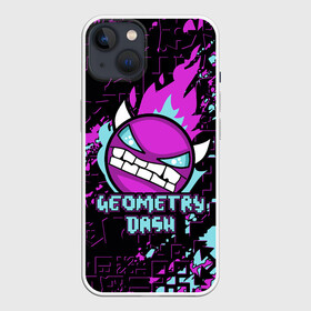 Чехол для iPhone 13 с принтом Geometry Dash в Новосибирске,  |  | 2d | android | computer game | geometry dash | андроид | геометрия даш | игра | компьютерная