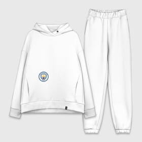 Женский костюм хлопок Oversize с принтом Manchester City Champions в Новосибирске,  |  | champions | citi | city | fifa | football | manchester | soccer | uefa | world cup | англия | клуб | лига чемпионов | манчестер | сити | фифа | фк | форма | формы | футбол