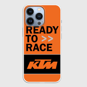 Чехол для iPhone 13 Pro с принтом KTM | READY TO RACE (Z) в Новосибирске,  |  | Тематика изображения на принте: enduro | ktm | moto | moto sport | motocycle | sportmotorcycle | ктм | мото | мото спорт | мотоспорт | спорт мото