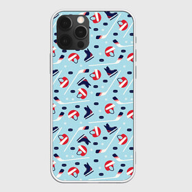 Чехол для iPhone 12 Pro Max с принтом Hockey Pattern в Новосибирске, Силикон |  | hockey | hockey pattern | nhl | pattern | клюшка | лед | нхл | хоккеист | хоккеисты | хоккей