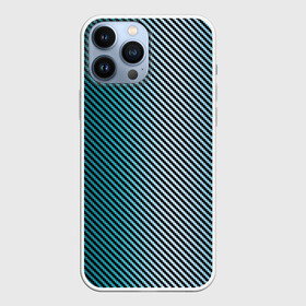 Чехол для iPhone 13 Pro Max с принтом Carbon Blue в Новосибирске,  |  | carbon | fiber | kevlar | карбон | кевлар | металл