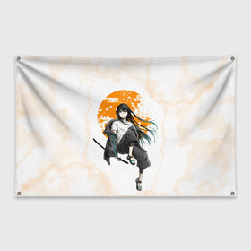 Флаг-баннер с принтом Муичиро Токито Kimetsu no Yaiba в Новосибирске, 100% полиэстер | размер 67 х 109 см, плотность ткани — 95 г/м2; по краям флага есть четыре люверса для крепления | Тематика изображения на принте: demon slayer | kamado | kimetsu no yaiba | nezuko | tanjiro | аниме | гию томиока | зеницу агацума | иноске хашибира | камадо | клинок | корзинная девочка | манга | музан кибуцуджи | незуко | рассекающий демонов | танджиро