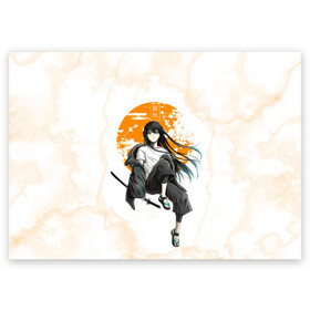 Поздравительная открытка с принтом Муичиро Токито Kimetsu no Yaiba в Новосибирске, 100% бумага | плотность бумаги 280 г/м2, матовая, на обратной стороне линовка и место для марки
 | Тематика изображения на принте: demon slayer | kamado | kimetsu no yaiba | nezuko | tanjiro | аниме | гию томиока | зеницу агацума | иноске хашибира | камадо | клинок | корзинная девочка | манга | музан кибуцуджи | незуко | рассекающий демонов | танджиро