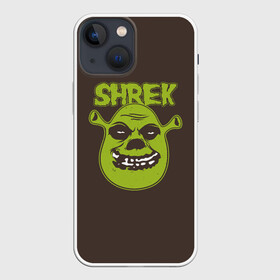 Чехол для iPhone 13 mini с принтом Shrek. True Ogre в Новосибирске,  |  | charming | donkey | fiona | forever | gonna | is | me | once | pinocchio | roll | shrek | somebody | the | told | world | артур | в | гарольд | дракон | кот | лорд | мерлин | навсегда | огр | осел | пиноккио | пряник | сапогах | фаркуад | фиона