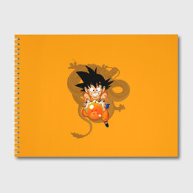 Альбом для рисования с принтом Kid Goku в Новосибирске, 100% бумага
 | матовая бумага, плотность 200 мг. | Тематика изображения на принте: anime | dragon ball | аниме | анимэ | драгон бал | дрэгон бол | жемчуг дракона