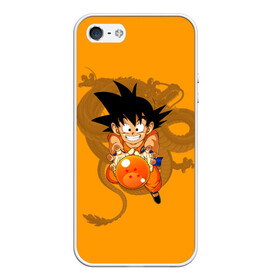 Чехол для iPhone 5/5S матовый с принтом Kid Goku в Новосибирске, Силикон | Область печати: задняя сторона чехла, без боковых панелей | Тематика изображения на принте: anime | dragon ball | аниме | анимэ | драгон бал | дрэгон бол | жемчуг дракона