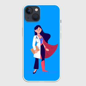 Чехол для iPhone 13 с принтом Медсестра | Super Nurse (Z) в Новосибирске,  |  | health worker | hospital attendant | medic | nurse | nursing | super nurse | бикса | врач | доктор | медицина | медицинская сестра | медицинский персонал | медичка | медработник | медсестра | палатная | санитарка | супер медик