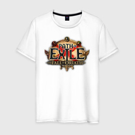 Мужская футболка хлопок с принтом Path of Exile в Новосибирске, 100% хлопок | прямой крой, круглый вырез горловины, длина до линии бедер, слегка спущенное плечо. | computer | game | path of exile | игра | компьютерная | путь изгнания