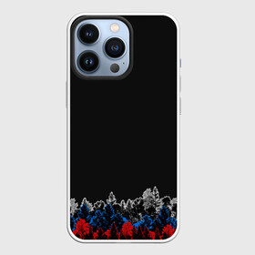 Чехол для iPhone 13 Pro с принтом Флаг из леса в Новосибирске,  |  | forest | rus | абстракция | закат | лес | рассвет | россия | флаг