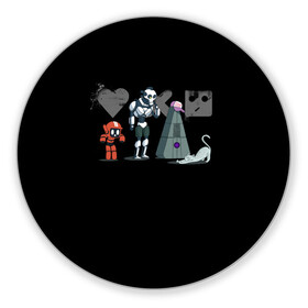 Коврик для мышки круглый с принтом Любовь, Смерть & Роботы в Новосибирске, резина и полиэстер | круглая форма, изображение наносится на всю лицевую часть | cat | cats | death | logo | love | netflix | robots | анимация | кино | кот | кошка | лого | любовь | нетфликс | роботы | сериал