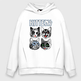 Мужское худи Oversize хлопок с принтом Kittens в Новосибирске, френч-терри — 70% хлопок, 30% полиэстер. Мягкий теплый начес внутри —100% хлопок | боковые карманы, эластичные манжеты и нижняя кромка, капюшон на магнитной кнопке | animal | cat | cute | kiss | kitty | meow | rock | гитара | друг | животные | киска | кисс | китти | кот | котенок | котик | котэ | кошечка | кошка | метал | милый | музыка | мур | мяу | питомец | рок | тигр