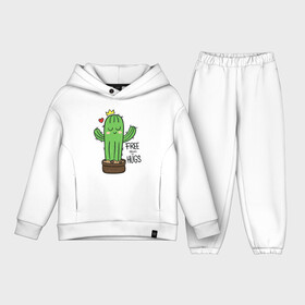 Детский костюм хлопок Oversize с принтом Милый маленький кактус в Новосибирске,  |  | baby | cactus | cute | fashion | girl | kids | little | school | девочкам | девочке | детское | детям | для девочек | кактус | милый | растение