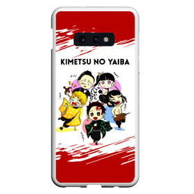 Чехол для Samsung S10E с принтом Пять героев Kimetsu no Yaiba в Новосибирске, Силикон | Область печати: задняя сторона чехла, без боковых панелей | Тематика изображения на принте: demon slayer | kamado | kimetsu no yaiba | nezuko | tanjiro | аниме | гию томиока | зеницу агацума | иноске хашибира | камадо | клинок | корзинная девочка | манга | музан кибуцуджи | незуко | рассекающий демонов | танджиро