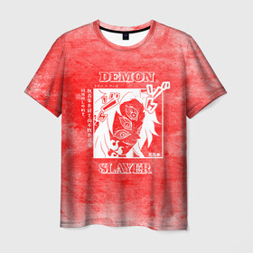 Мужская футболка 3D с принтом Кокушибо Клинок рассекающий демонов в Новосибирске, 100% полиэфир | прямой крой, круглый вырез горловины, длина до линии бедер | demon slayer | kamado | kimetsu no yaiba | nezuko | tanjiro | аниме | гию томиока | зеницу агацума | иноске хашибира | камадо | клинок | корзинная девочка | манга | музан кибуцуджи | незуко | рассекающий демонов | танджиро