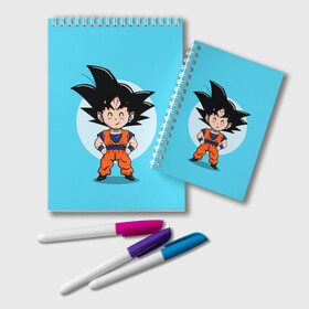 Блокнот с принтом Sweet Goku в Новосибирске, 100% бумага | 48 листов, плотность листов — 60 г/м2, плотность картонной обложки — 250 г/м2. Листы скреплены удобной пружинной спиралью. Цвет линий — светло-серый
 | anime | dragon ball | аниме | анимэ | драгон бал | дрэгон бол | жемчуг дракона