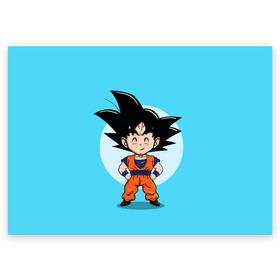 Поздравительная открытка с принтом Sweet Goku в Новосибирске, 100% бумага | плотность бумаги 280 г/м2, матовая, на обратной стороне линовка и место для марки
 | anime | dragon ball | аниме | анимэ | драгон бал | дрэгон бол | жемчуг дракона