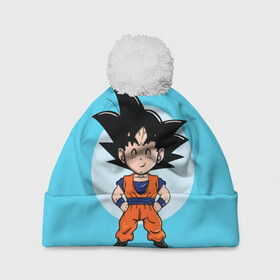 Шапка 3D c помпоном с принтом Sweet Goku в Новосибирске, 100% полиэстер | универсальный размер, печать по всей поверхности изделия | anime | dragon ball | аниме | анимэ | драгон бал | дрэгон бол | жемчуг дракона