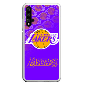 Чехол для Honor 20 с принтом LOS ANGELES LAKERS / ЛЕЙКЕРС в Новосибирске, Силикон | Область печати: задняя сторона чехла, без боковых панелей | 24 lakers | kobe bryant | lakers | los angeles lakers | баскетбол. | коби брайант | лос анджелес лейкерс | лосанджелес лейкерс