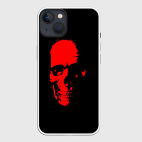 Чехол для iPhone 13 с принтом Кровавый череп в Новосибирске,  |  | skull | башка | голова | кость | красный череп | черепушка