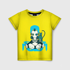 Детская футболка 3D с принтом Любовь, смерть и роботы в Новосибирске, 100% гипоаллергенный полиэфир | прямой крой, круглый вырез горловины, длина до линии бедер, чуть спущенное плечо, ткань немного тянется | netflix | любовь | роботы | сериал