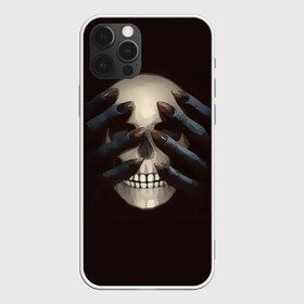 Чехол для iPhone 12 Pro Max с принтом Руки на черепе в Новосибирске, Силикон |  | skull | башка | голова | кость | руки | череп | черепушка