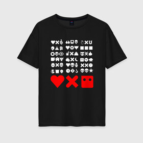 Женская футболка хлопок Oversize с принтом Love, Death and Robots | Logo (Z) в Новосибирске, 100% хлопок | свободный крой, круглый ворот, спущенный рукав, длина до линии бедер
 | death | logo | love | love death robots | netflix | robots | vedeathrobots | xbot 4000 | лого | любовь | нетфликс | роботы | сериал | сериалы