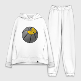 Женский костюм хлопок Oversize с принтом Wu Tang Basketball в Новосибирске,  |  | basketball | black | hiphop | method man | music | nba | new york | nyc | odb | old school | rap | rza | wu tang clan | wutang | баскетбол | ву тэнг | граффити | микрофон | музыка | нба | нью йорк | рэп | рэпер | хипхоп