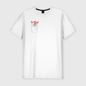 Мужская футболка хлопок Slim с принтом Zoidberg карман в Новосибирске, 92% хлопок, 8% лайкра | приталенный силуэт, круглый вырез ворота, длина до линии бедра, короткий рукав | bender | futurama | planet express | бендер | зойберг | зойдберг | мульт | мультфильм | планетный экспресс | туранга лила | филипп джэй фрай | футурама