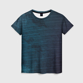 Женская футболка 3D с принтом Texture Blue Ripples в Новосибирске, 100% полиэфир ( синтетическое хлопкоподобное полотно) | прямой крой, круглый вырез горловины, длина до линии бедер | background | blue | dark | gradient | lines | paints | purple | red | ripples | spot | spots | stripes | texture | waves | волны | голубая | градиент | краски | красный | линии | полосы | пятна | пятно | рябь | текстура | темная | тьма | фиолето