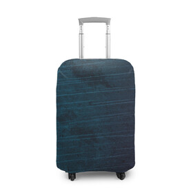 Чехол для чемодана 3D с принтом Texture. Blue Ripples в Новосибирске, 86% полиэфир, 14% спандекс | двустороннее нанесение принта, прорези для ручек и колес | background | blue | dark | gradient | lines | paints | purple | red | ripples | spot | spots | stripes | texture | waves | волны | голубая | градиент | краски | красный | линии | полосы | пятна | пятно | рябь | текстура | темная | тьма | фиолето