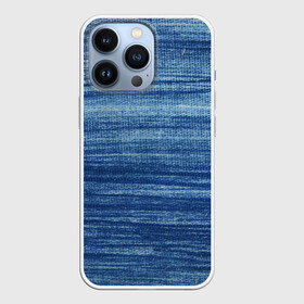 Чехол для iPhone 13 Pro с принтом Texture. Denim в Новосибирске,  |  | background | blue | dark | denim | gradient | ice | jeans | paints | ripples | spot | spots | stripes | texture | white | белый | градиент | джинсы | лед | линии | полосы | пятна | пятно | светлый | синий | текстура | темная | ткань | тьма | фон