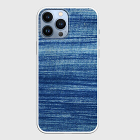 Чехол для iPhone 13 Pro Max с принтом Texture. Denim в Новосибирске,  |  | background | blue | dark | denim | gradient | ice | jeans | paints | ripples | spot | spots | stripes | texture | white | белый | градиент | джинсы | лед | линии | полосы | пятна | пятно | светлый | синий | текстура | темная | ткань | тьма | фон